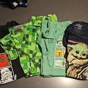 Lot of 4 Star Wars and Minecraft Boys, size 16, short sleeve tee